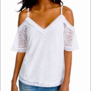 Lace drape sleeve blouse